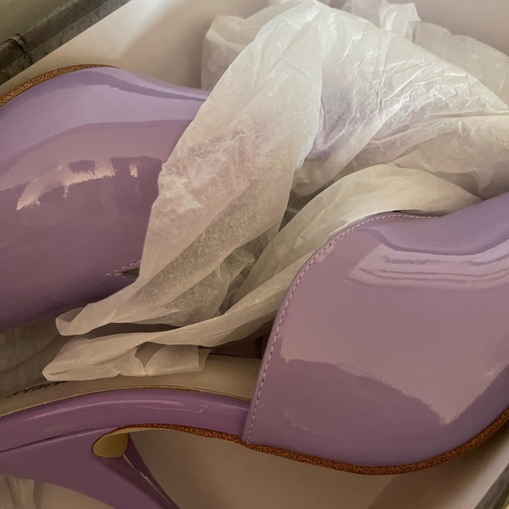 Jeffrey Campbell Jodeci Lilac Patent Backless Pump/Mules